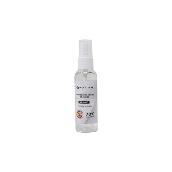 Spray Desinfectante de Manos NA-0810 Naceb Technology - Alcohol Etílico 70, Producto Certificado, 60ml
