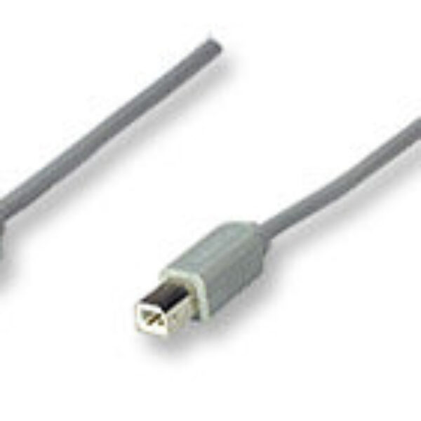 317863 Cable USB para Impresora USB-A macho a USB-B Macho de 3mts Color Gris. Soporta velocidades de hasta 12 Mbps -