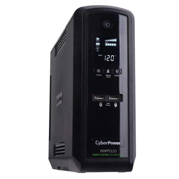 No-Break CyberPower CP1500PFCLCD - 1500 VA, 1000 W, 8 h, Negro