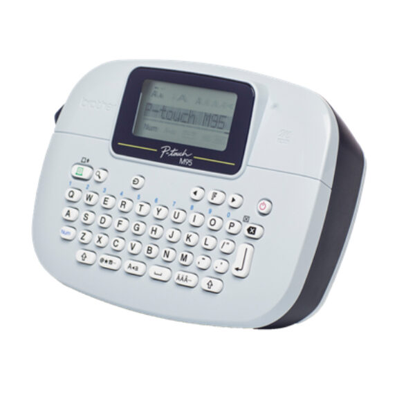 Rotulador Brother P-touch PTM95 - térmica directa, teclado qwerty, imprime etiquetas no laminadas de hasta 12 mm de ancho