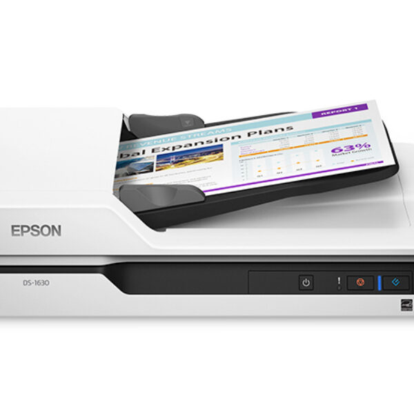 Escáner EPSON WORKFORCE DS-1630 - 216 x 355 mm, Cama plana, CIS, 1500 páginas, 25 ppm