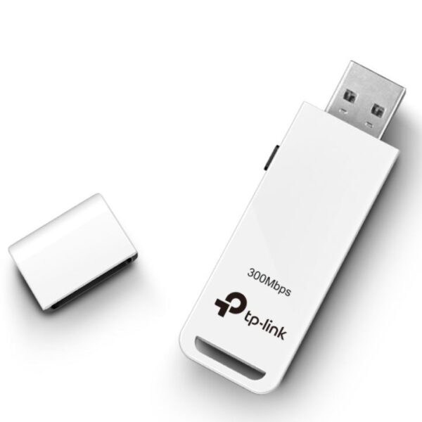 Adaptador USB  TP-LINK TL-WN821N - Inalámbrico, 300 Mbit/s, Color blanco