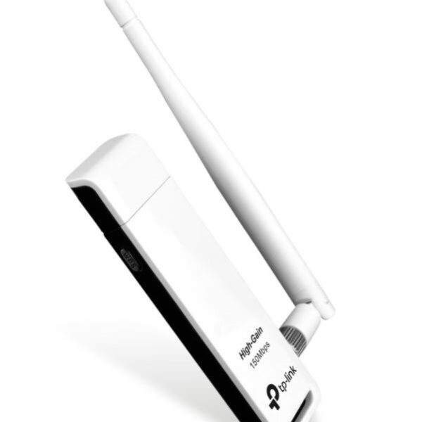 Adaptador USB TP-LINK TL-WN722N - Inalámbrico, 150 Mbit/s, Color blanco