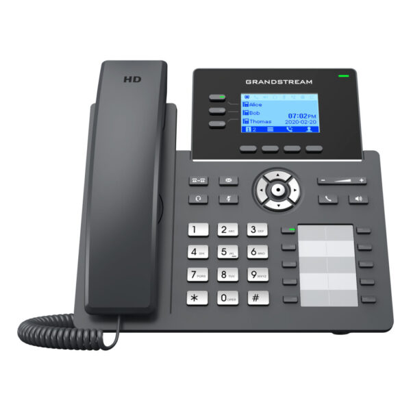 Teléfono IP Grandstream GRP2604P - 3 líneas, Negro