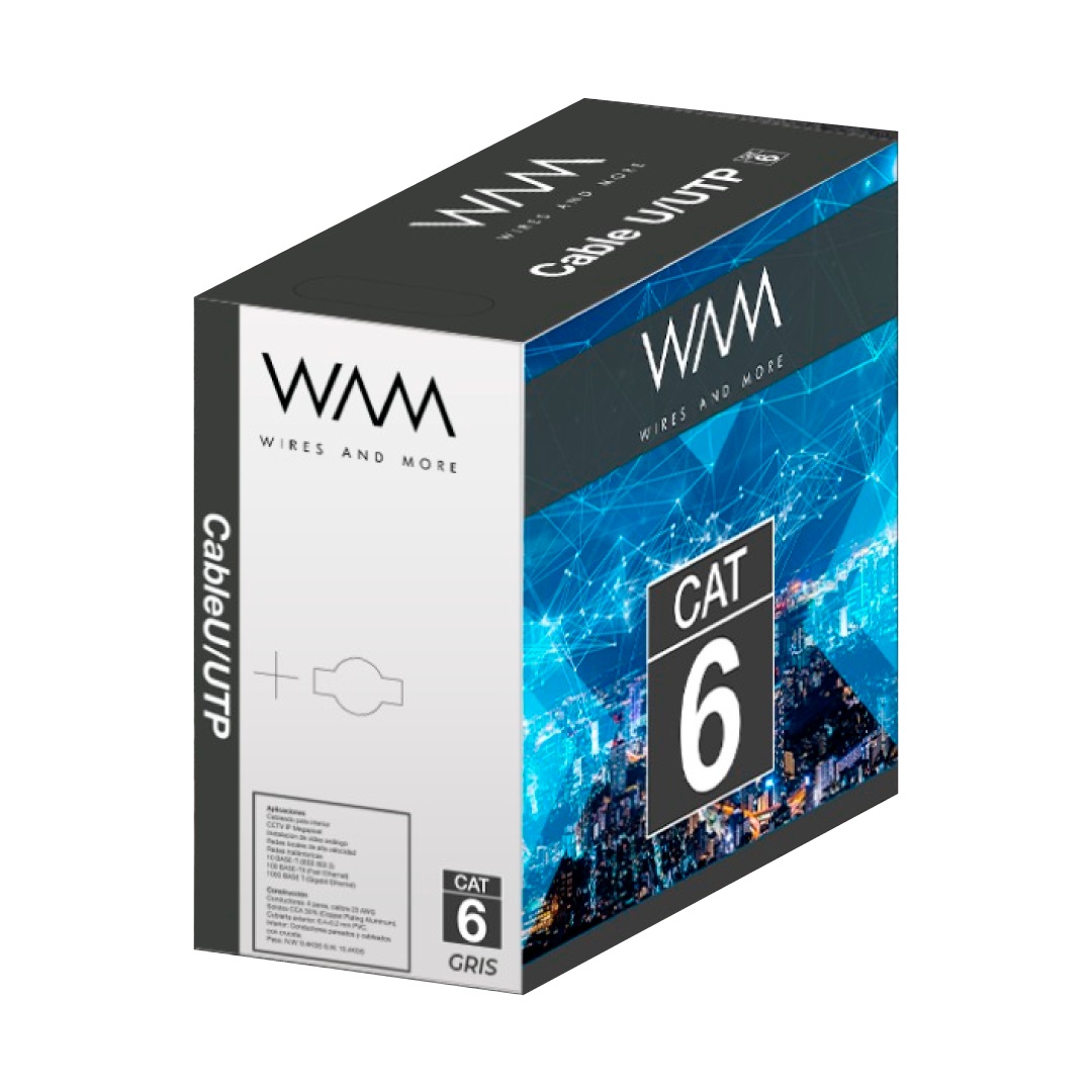 Cable UTP WAM CAT6-GRIS Gris