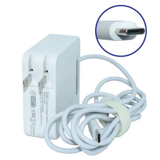 Adaptador de Corriente GENERICO USBC-65W AC-USBC-65W Blanco