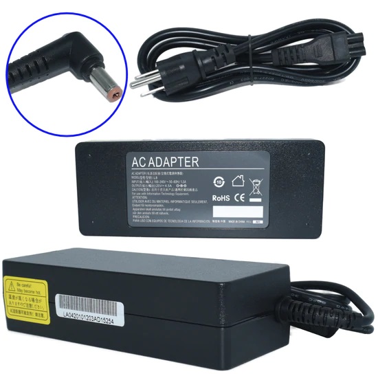 Adaptador de Corriente para Laptop GENERICO AC-LENOVO-CAFE Negro