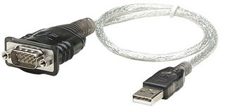 Convertidor de USB a Serial MANHATTAN 205153 Transparente
