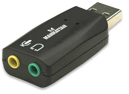 Adaptador de Audio MANHATTAN 150859 Negro