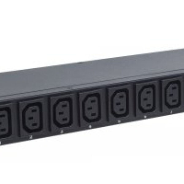 Barra Multicontactos INTELLINET 8 salidas para montaje en rack de 19" 163682 Negro