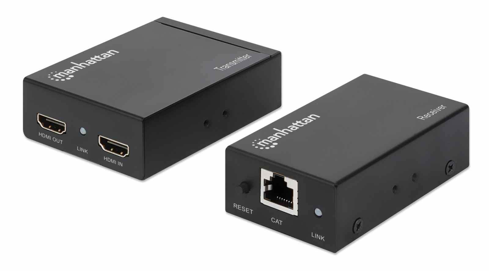 Kit extensor de HDMI sobre Ethernet MANHATTAN 207584 Negro