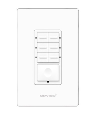 Botonera de 7 Escenas Inteligente ZIGBEE Orvibo T10S7ZW-1UO Blanco
