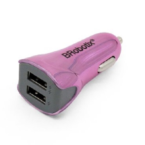 CARGADOR BROBOTIX 2 PTOS USB P/AUTO 963264 963264 Encendedor de cigarrillos