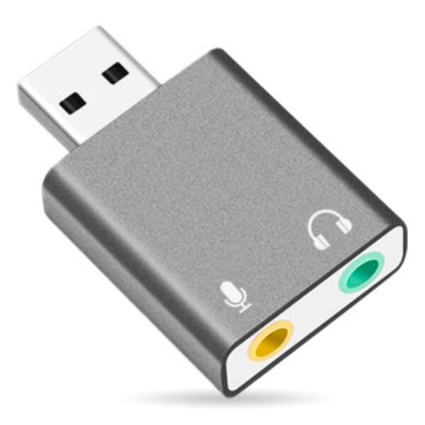 Convertidor USB a Audio 7.1 BROBOTIX 263571 Gris