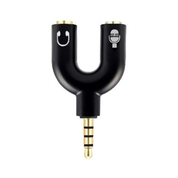 Adaptador Stereo 3.5 mm Macho a Dual 3.5 mm H BROBOTIX 181802-2 Negro