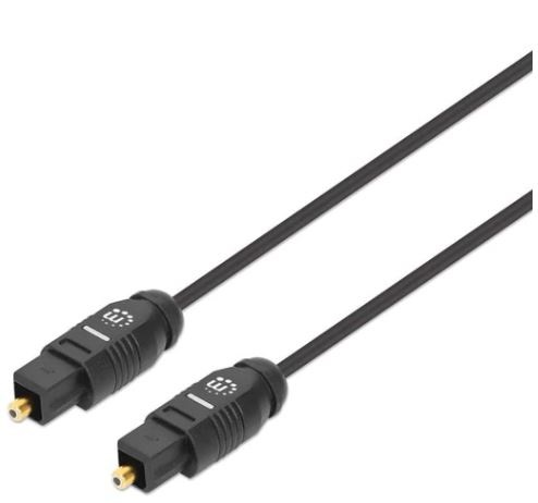Cable de Audio Digital Optico Toslink MANHATTAN 356091 Negro