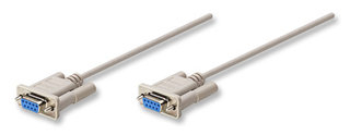 Cable Serial - DB9 - RS232 - Null Modem MANHATTAN 301404 Gris