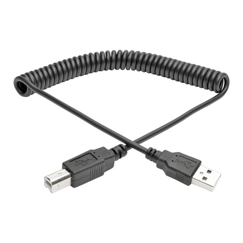 Cable Espiral USB 2.0 TRIPP-LITE U022-006-COIL Negro