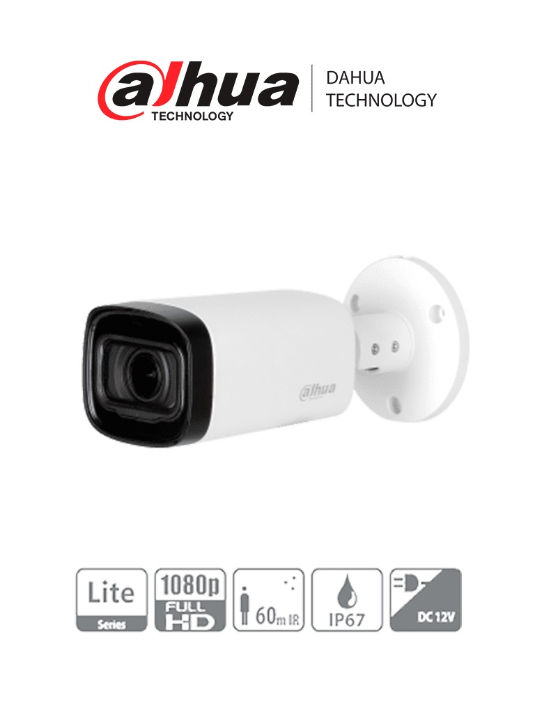 Cámara Bala Dahua Technology DH-HAC-HFW1200RN-Z-IRE6-2712-S5 HFW1200R-Z-IRE6 Interior y exterior