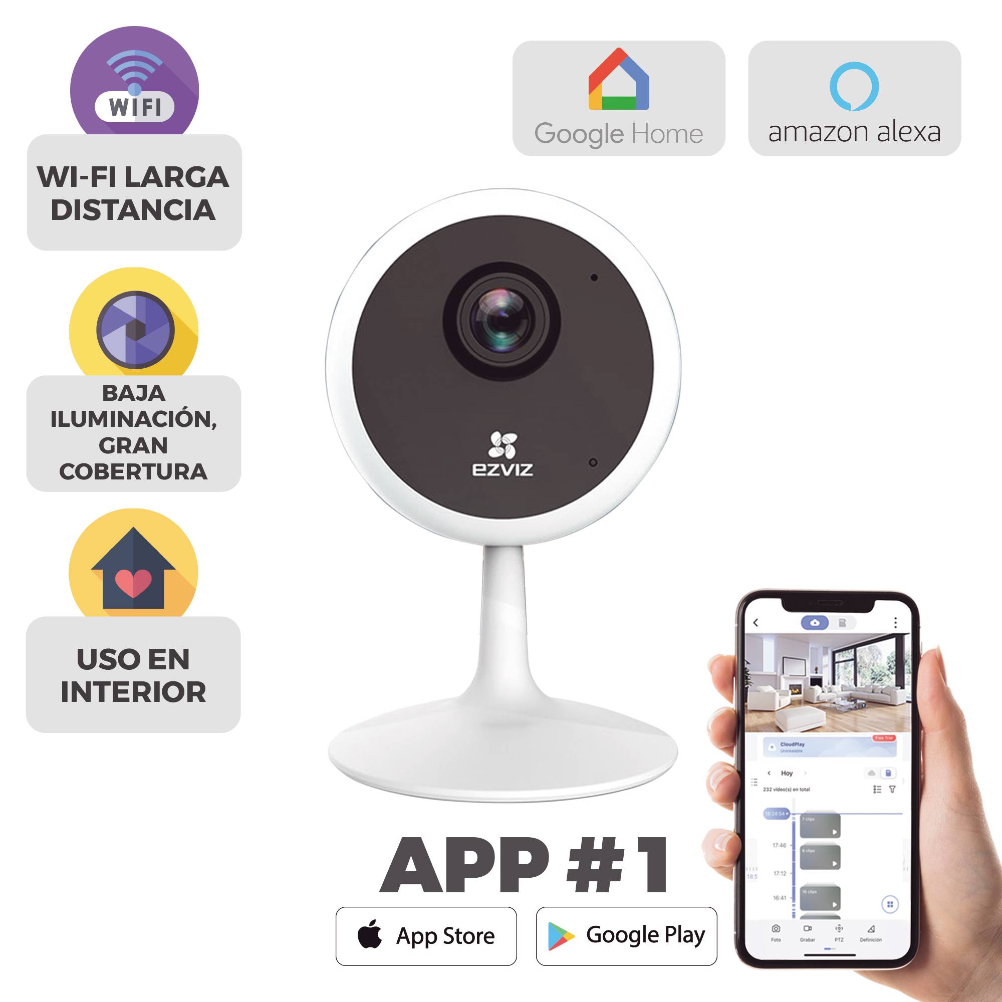 Mini Cámara IP EZVIZ C1C-1080P Interior