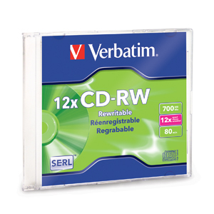Disco CD-RW VERBATIM 95161 95161 1PZA 1