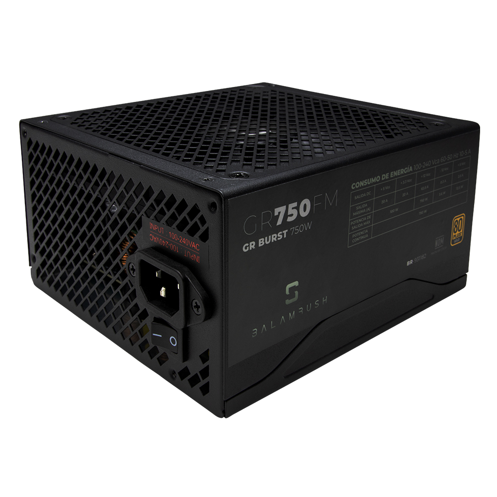 Fuente de poder Balam Rush BR-931182 Negro