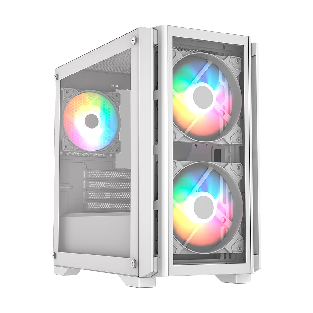 Gabinetes Gaming Balam Rush Carbono Crystal 4000C Legend Series BR-938884 Blanco