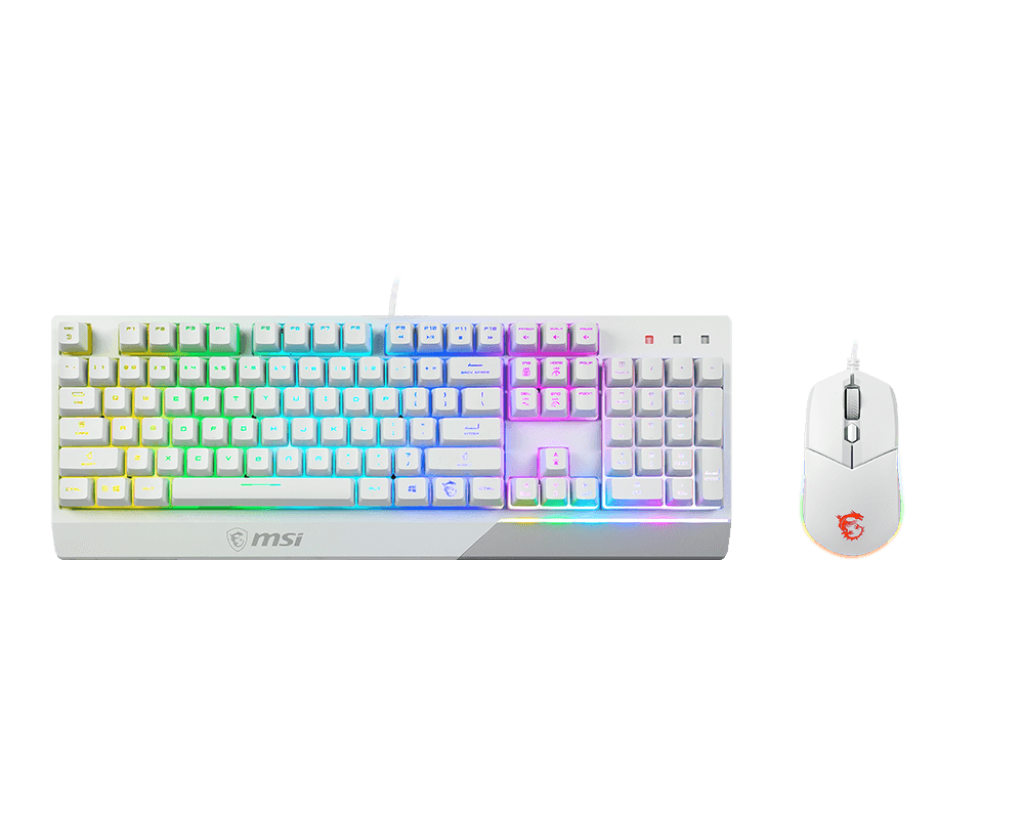 Kits Teclado y Mouse Gaming MSI GK30 Blanco