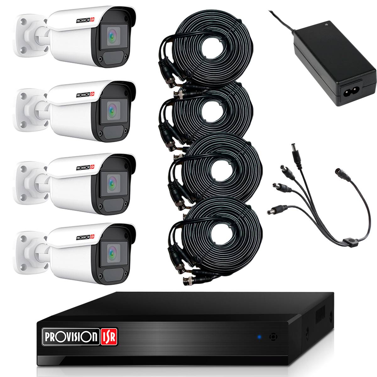 Kit de Videovigilancia PROVISION-ISR PAK4LIGHTCC2MP-28 Interior y exterior