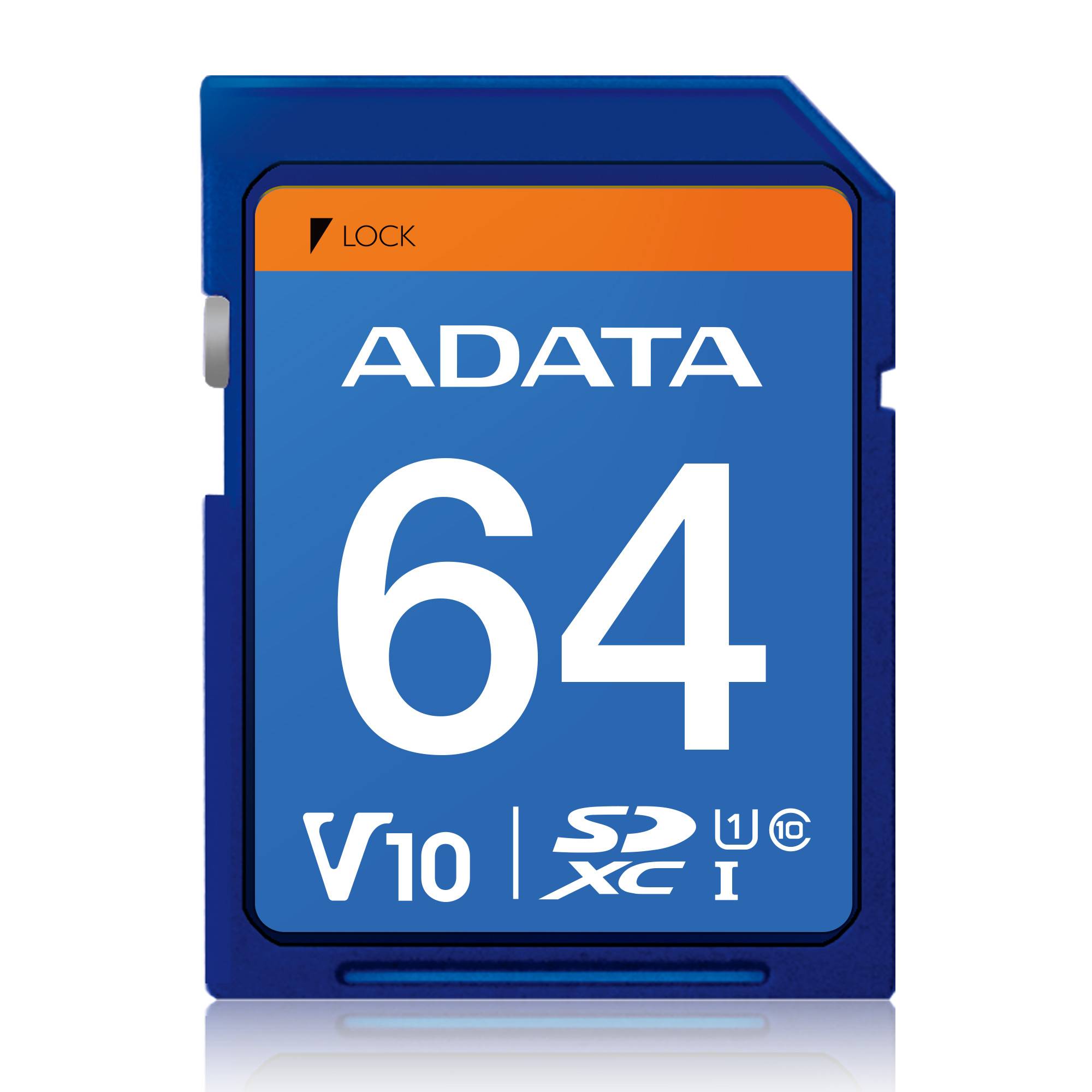 Memoria SD (SDXC) 64GB ADATA PREMIER V10 ASDX64GUICL10-R 64 GB