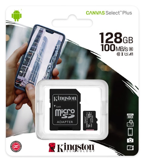 Micro SD Kingston Technology CANVAS SELECT PLUS SDCS2/128GB 128 GB