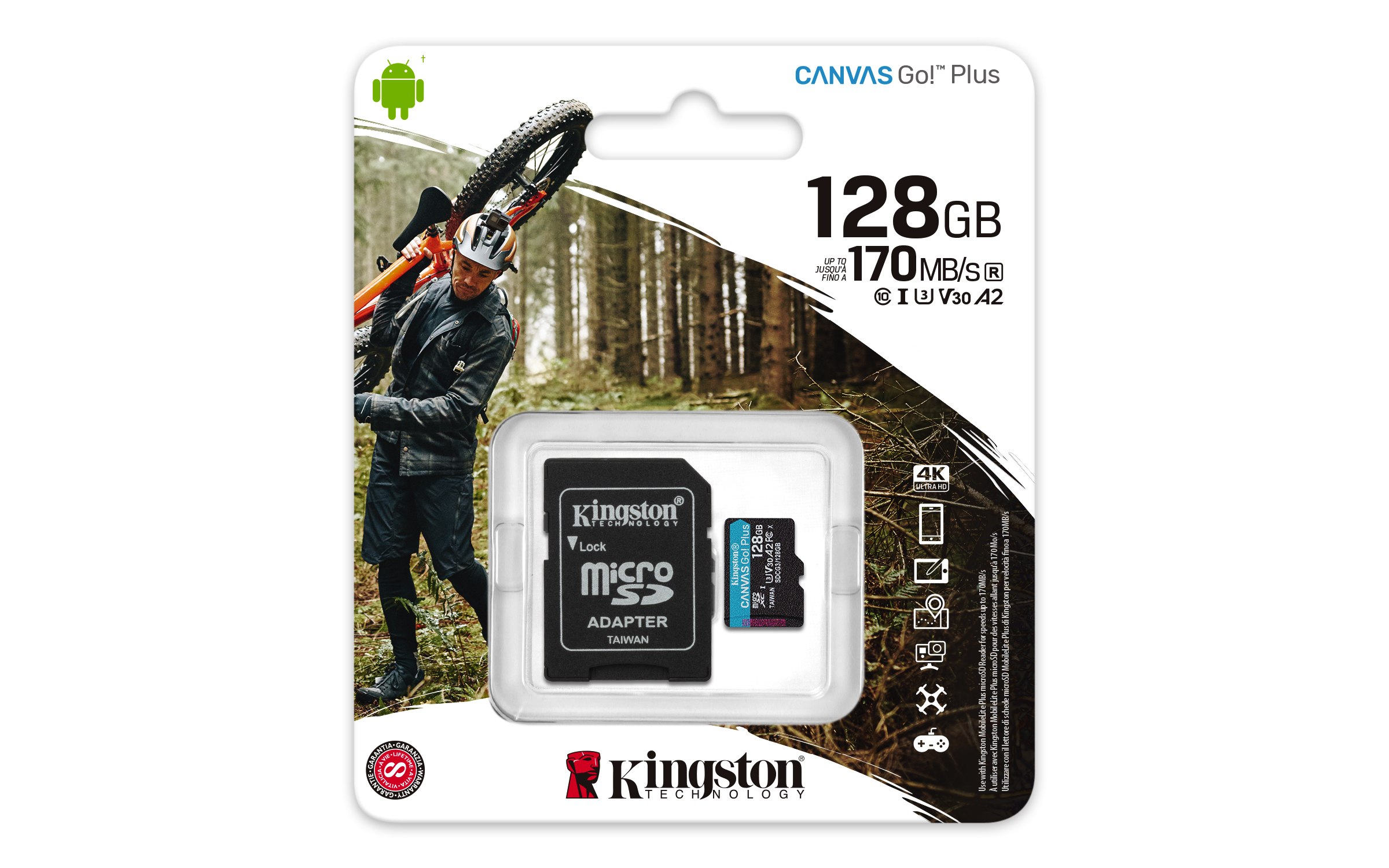 MICRO SD Kingston Technology CANVAS GO! PLUS SDCG3/128GB 128 GB