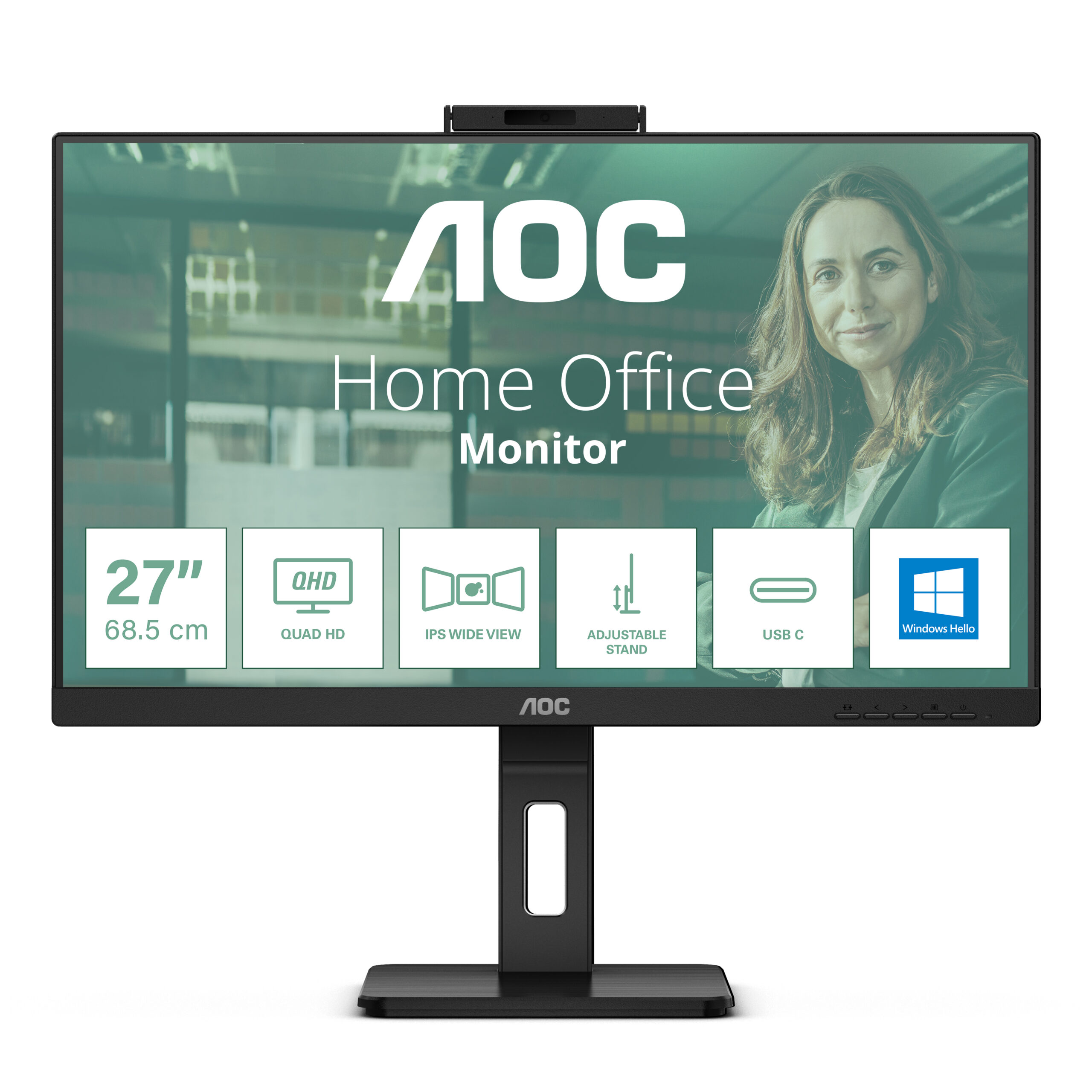 Monitor AOC Q27P3CW Negro