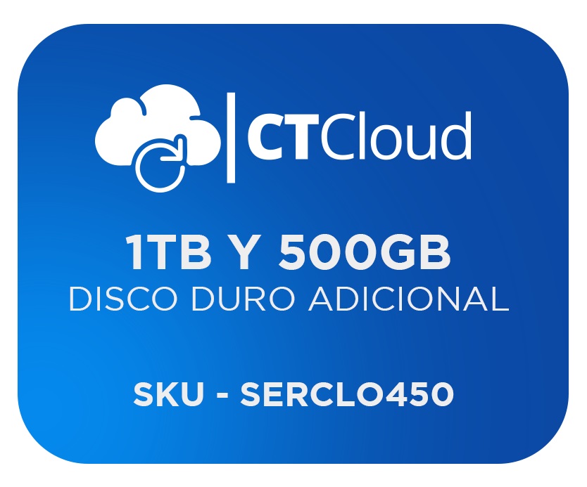 Servidor Virtual en la Nube CT Cloud NCST1500 1tb y 500gb