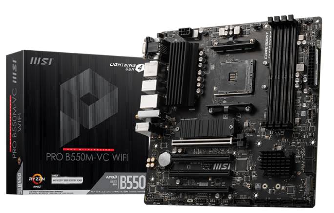 Motherboards Gaming MSI MSI PRO B550M-VC AMD