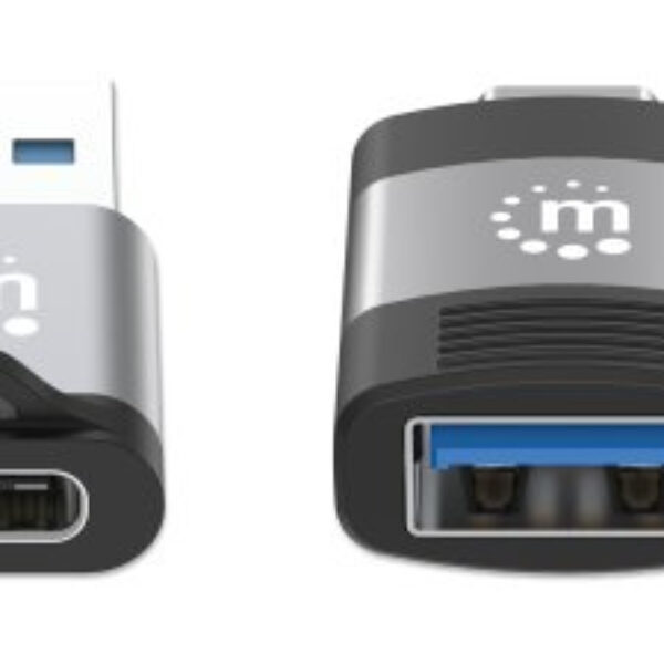 Adaptador USB MANHATTAN 356329 Negro, Gris