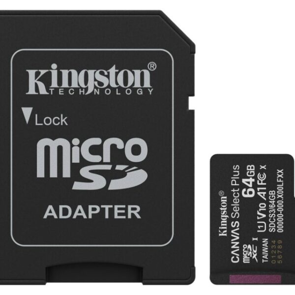Memorias Flash Kingston Technology CANVAS SELECT PLUS GEN3 SDCS3/64GB 64 GB